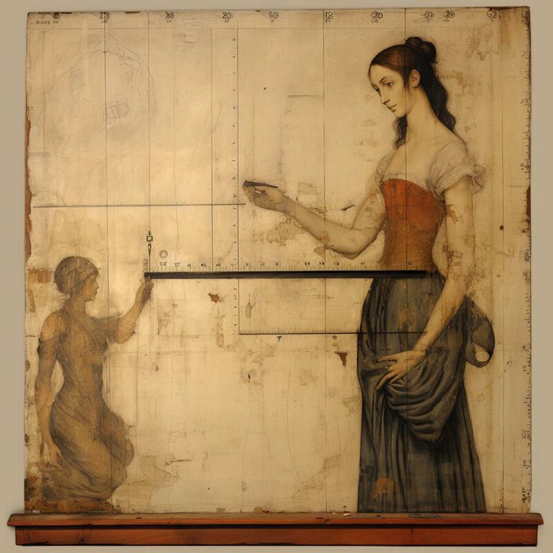 Ancient looking illustration or relief of a roman looking woman being measured. Davinci style. Working Out My Problem Areas, But No Fat Lose There: Why?